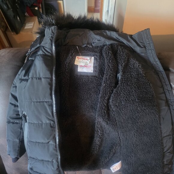 Childs Fur-Lined Hooded Kensie Girl Winter Jacket Size 4 - Picture 6 of 6